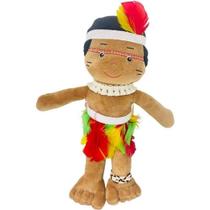 Boneca de Pelúcia Indio Monan 35cm Plush Detalhes Bordados Zip Boneca de Pelúcia Indio Monan 35cm Plush Detalhes Bordados Zip