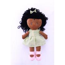 Boneca de Pelucia Laura Negra 32cm Zip