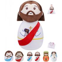 Boneca de pelúcia LeYoha Jesus de 25 cm com presente bíblico cristão para crianças