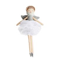 Boneca de pelúcia Mon Ami Angel de pelúcia prateada de 15 cm para meninas