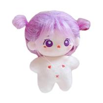 Boneca de pelúcia niannyyhouse Purple Girl de 10 cm com corpo nu