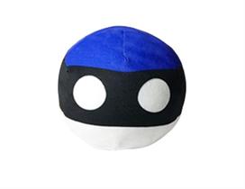 Boneca de pelúcia Polandball Countryball Estônia 20cm