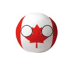 Boneca de pelúcia Polandball Countryball Football Flag 20cm Canadá