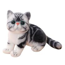 Boneca de pelúcia realista de pelúcia de gato malhado de pelúcia Kitty Doll 26 cm Boneca de pelúcia realista de pelúcia de gato malhado de pelúcia Kitty Doll 26 cm