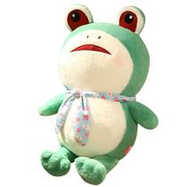 Boneca de pelúcia Trendy Frog com lenço floral de 48 cm para crianças