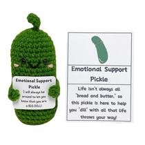 Boneca de pepino em conserva de apoio emocional Walbest tricotada