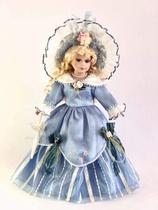 Boneca de Porcelana Jmisa Victoria 40 cm com Suporte Colecionável Boneca de Porcelana Jmisa Victoria 40 cm com Suporte Colecionável