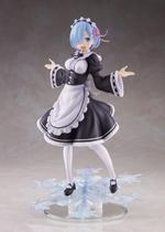 Boneca de PVC Taito Re: Zero Winter Maid Rem de 20 cm com suporte de base Boneca de PVC Taito Re: Zero Winter Maid Rem de 20 cm com suporte de base