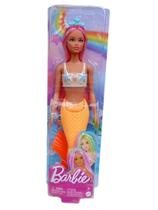 Boneca De Sereia Barbie Fantasy Calda Laranja HRR02