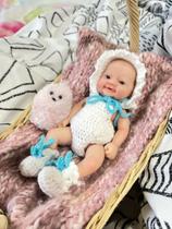 Boneca de silicone Miaio Reborn, corpo de vinil realista de 18 cm