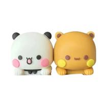 Boneca De Urso Panda Kawaii, Figuras De Anime, Mini Brinquedo Fofo Para Casa, Carro, Tela De
