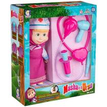 Boneca de Vinil - 23 cm - Masha e o Urso - Masha Enfermeira - Cotiplás