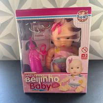 Boneca de vinil beijinho com fralda mamadeira chupeta de brinquedo na caixa bonequinha rosa presente dia das crianças Boneca de vinil beijinho com fralda mamadeira chupeta de brinquedo na caixa bonequinha rosa presente dia das crianças