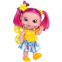 Boneca de Vinil - Cabelo Rosa - Butterfly - Babys Collection - 28 cm - Super Toys Boneca de Vinil - Cabelo Rosa - Butterfly - Babys Collection - 28 cm - Super Toys