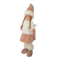 Boneca Decorativa Rosa e Branca em Pé com Gorro Boneca Decorativa Rosa e Branca em Pé com Gorro