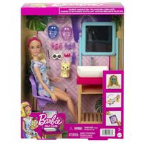 Boneca Dia De Spa Máscaras Brilhantes Barbie Hcm82