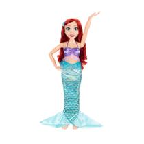 Boneca Disney Princesa Ariel Playdate 81cm - Com Roupa e Acessórios