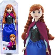 Boneca disney princesas frozen anna saia cintilante - mattel hlw49/hlw46