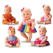 Boneca Diver Mini New Born Bonequinhas 100% Vinil Macio 15cm Brinquedos Meninas