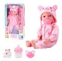 Boneca diver new born - brincando de pijama - menina