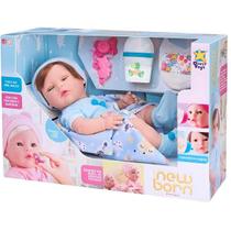 Boneca Diver New Born Premium Menino Com Cabelo Divertoys