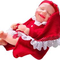 Boneca Diver New Born Unique Collection Macacão Vermelho Visual Realista Toque Suave e Estrutura Resistente