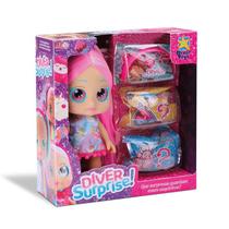 Boneca Diver Surprise Dolls c/ Acessórios Surpresa Divertoys Mod.2