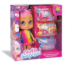 Boneca Diver Surprise dolls Divertoys 8171 Arco-irís