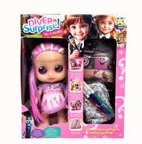 Boneca diver surprise vai a escola - divertoys Boneca diver surprise vai a escola - divertoys