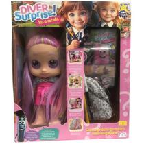 Boneca Diver Surprise Vai a Escola Roupa Coala Divertoys 8324