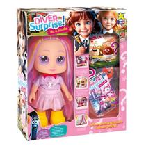 Boneca Diver Surprise Vai a Escola Roupa Unicornio Divertoys 8324