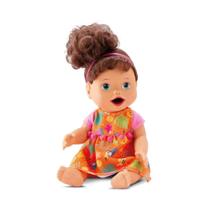 Boneca Divertoys My Little Collection Primeira Papinha Morena