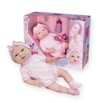 Boneca Doce Vida Reborn com Chupeta e Mamadeira - Adijomar
