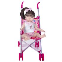 Boneca Doll Realist Small Bebê Reborn 1184 Carrinho Bebê