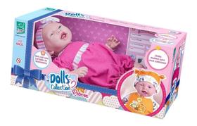 Boneca Dolls Collection Reborn Macacão Pink 457 - Super Toys