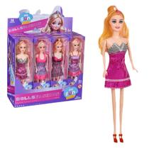 Boneca Dolls Fashion Tipo Barbie Menina Barato