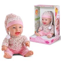 Boneca Dorminhoca Bebê Reborn 23cm em Vinil com Pijama e Gorro Original na Caixa