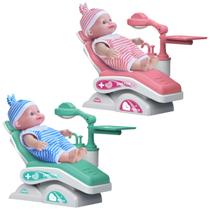 Boneca Doutor Dentista Com Acessórios Cadeira Ajustável Roupinha - Dm Toys