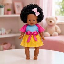 Boneca Duda Negra Bee Toys Infantil Cabelo Cacheado Boneca Duda Negra Bee Toys Infantil Cabelo Cacheado