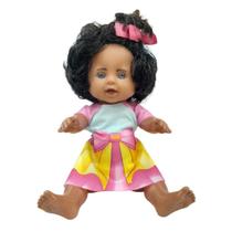 Boneca Duda Negra com Vestido de Laço 34cm 1136 - Bee Toys