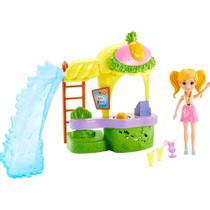 Boneca e Cenário - Polly Pocket - Quiosque Parque dos Abacaxis - Mattel