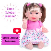 Boneca Educativa Nandinha 31cm C/ Som Fala Frases - Boneca que Ensina Soletrar - Brinquedos de menina
