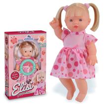 Boneca Elisi Fala 30 Frases Brinquedo Menina Criança Bebê