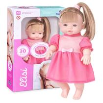Boneca Elisi Loira Fala 30 Frases Baby Interativa Menina