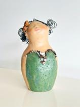 Boneca em Cerâmica. Nene Cavalcanti. Artesanal. Decoração