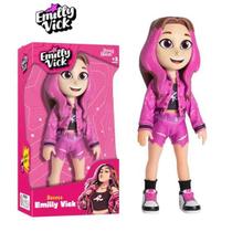 Boneca Emilly Vick 25cm dos Rosas Youtuber Nova Brink