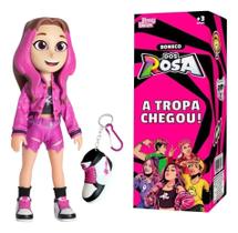 Boneca Emilly Vick Articulada Turma Dos Rosa Com Chaveiro Nova Brink