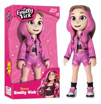 Boneca Emilly Vick Dos Rosa Youtuber Vinil 25cm - Baby Brink - Original