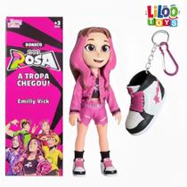 Boneca Emilly Vick Dos Rosas Articulada 25cm Youtuber Original Babybrink + Chaveiro - Nova Bri Brink