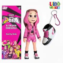 Boneca Emilly Vick Dos Rosas Articulada 25cm Youtuber Original Babybrink + Chaveiro